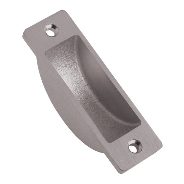 AA813SN • 63 x 20mm • Satin Nickel • Easy Clean Floor Socket For Door Bolt