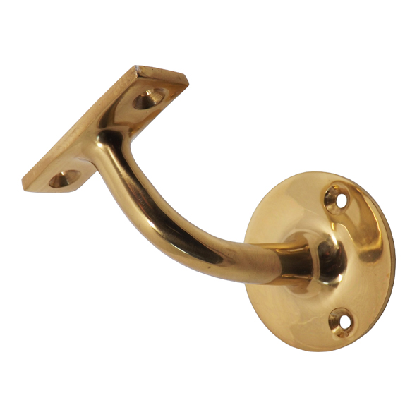 AA84 • 064mm • Polished Brass • Carlisle Brass Heavy Duty Handrail Bracket