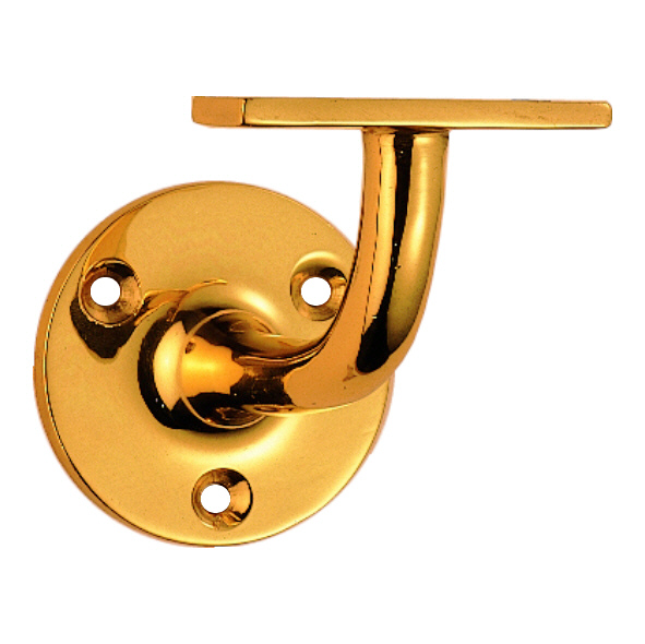 AA86 • 075mm • Polished Brass • Carlisle Brass Heavy Duty Brass Handrail Bracket