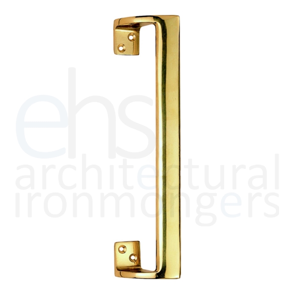 AA91 • 305mm • Polished Brass • Carlisle Brass Modern Cranked Face Fixing Pull Handle