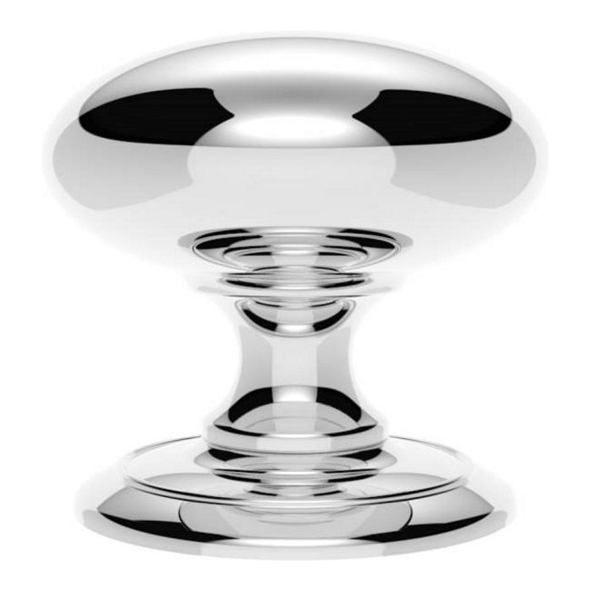 AC055CP • 90mm Rose x 100mm Knob • Polished Chrome • Carlisle Brass Large Round Centre Door Knob