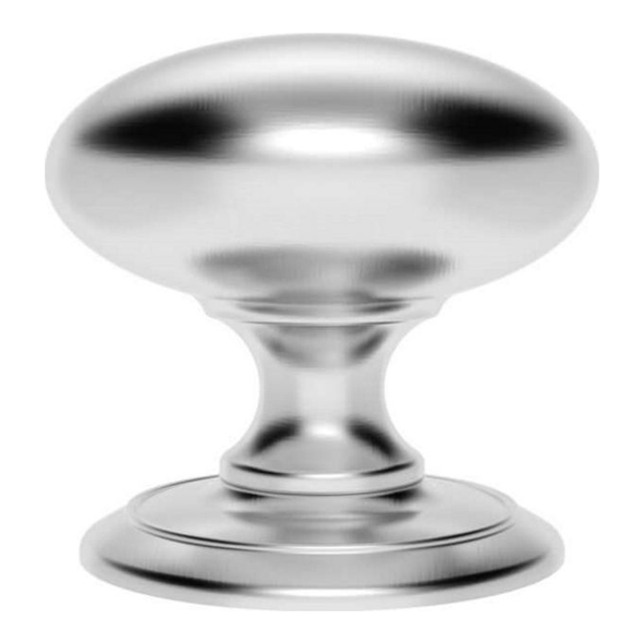 AC055SC • 90mm Rose x 100mm Knob • Satin Chrome • Carlisle Brass Large Round Centre Door Knob