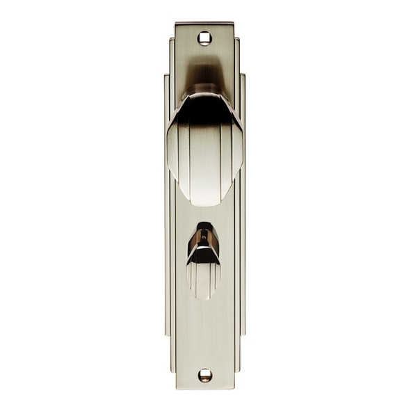 ADR023SN  Bathroom [57mm]  Satin Nickel  Carlisle Art Deco Knob On Backplate