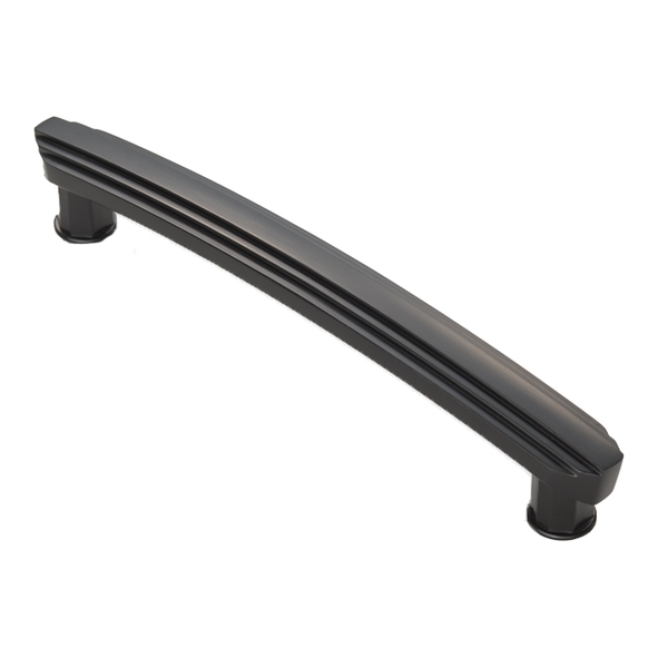 ADR502CMB • 160 x 190 x 35mm • Matt Black • Carlisle Brass Art Deco Cabinet Pull