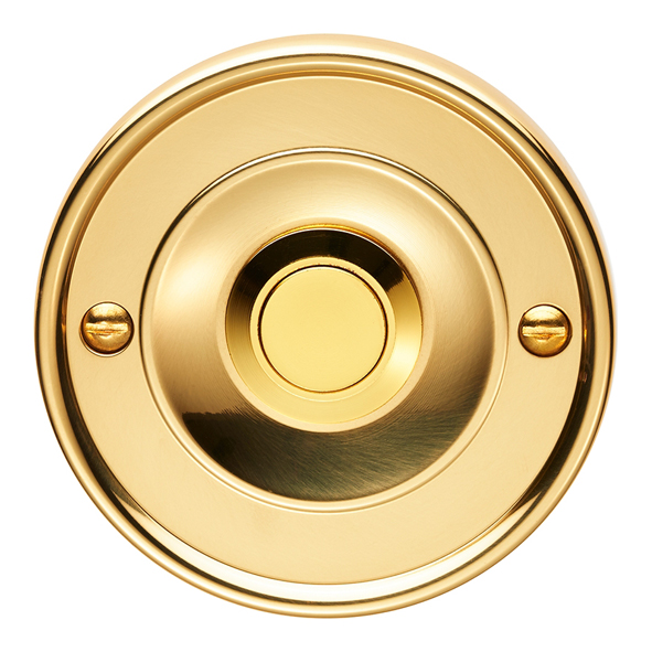 AQ30  64mm  x 6mm  Polished Brass  Carlisle Brass Victorian Round Bell Push