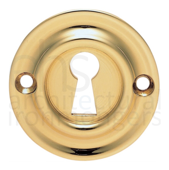 AQ41 • Polished Brass • Carlisle Brass Single Ring Mortice Key Escutcheon