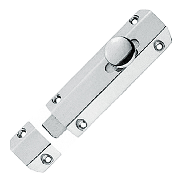 AQ81CP • 102 x 36mm • Polished Chrome • Universal Slide Action Surface Bolt