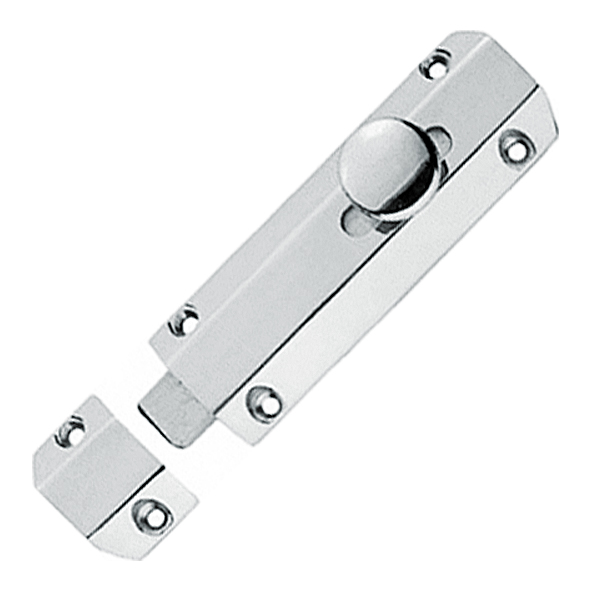 AQ81CP • 102 x 36mm • Polished Chrome • Carlisle Brass Universal Slide Action Surface Bolt