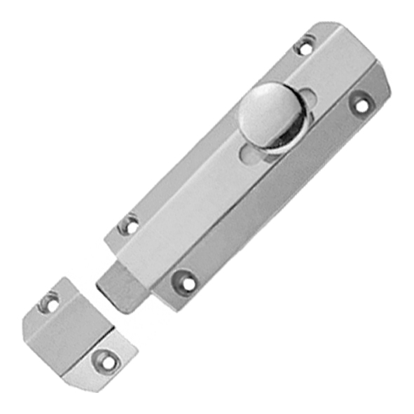 AQ81SC • 102 x 36mm • Satin Chrome • Carlisle Brass Universal Slide Action Surface Bolt