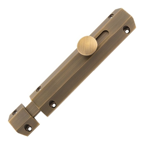 AQ82AB  152 x 36mm  Antique Brass  Carlisle Brass Universal Slide Action Surface Bolt