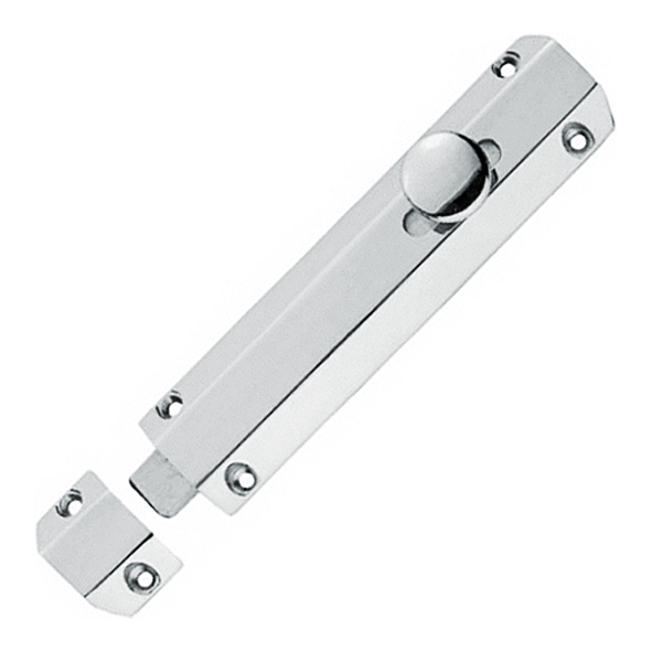 AQ82CP • 152 x 36mm • Polished Chrome • Universal Slide Action Surface Bolt