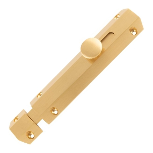 AQ82SB  152 x 36mm  Satin Brass  Carlisle Brass Universal Slide Action Surface Bolt