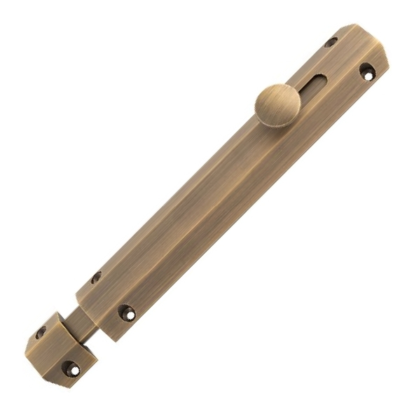 AQ83AB  202 x 36mm  Antique Brass  Carlisle Brass Universal Slide Action Surface Bolt