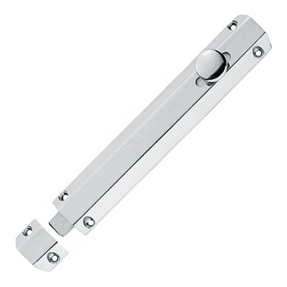 AQ83CP • 202 x 36mm • Polished Chrome • Universal Slide Action Surface Bolt