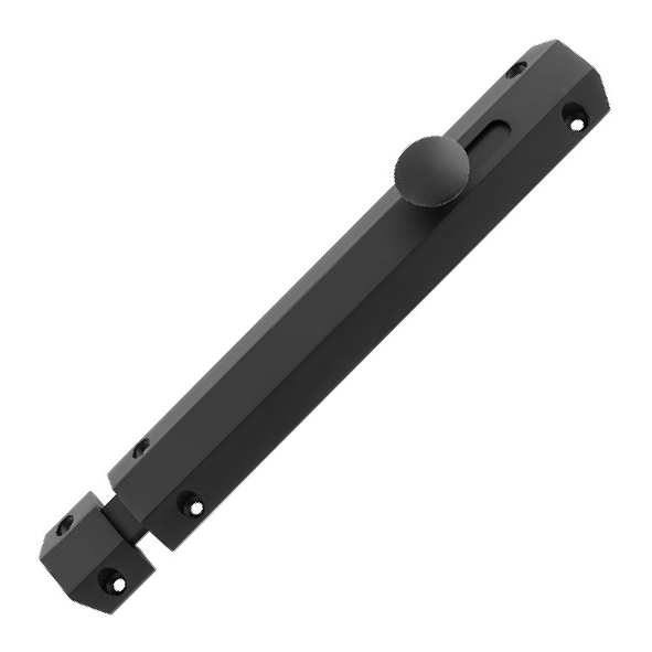 AQ83MB  202 x 36mm  Matt Black  Carlisle Brass Universal Slide Action Surface Bolt