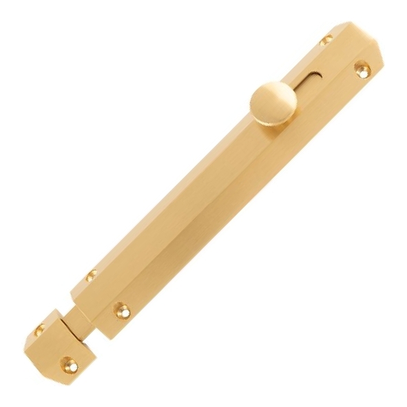 AQ83SB  202 x 36mm  Satin Brass  Carlisle Brass Universal Slide Action Surface Bolt