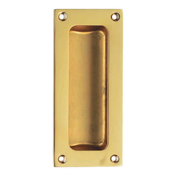 AQ90 � 102 x 45mm � Polished Brass � Carlisle Brass Traditional Rectangular Flush Pull