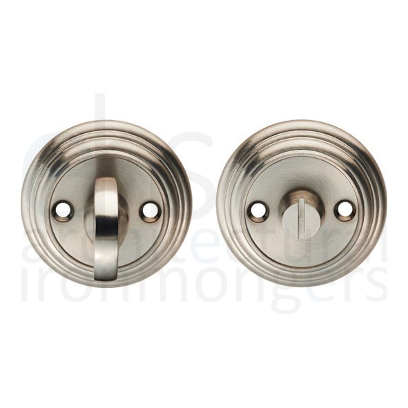 DK12SN • Satin Nickel • Delamain Large Bathroom Turn With Release