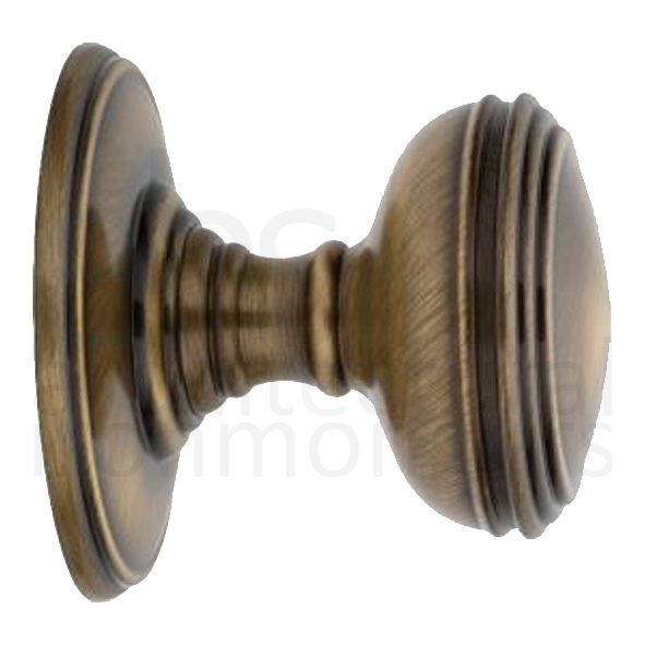 DK35CFB • Florentine Bronze • Delamain Edged Mortice Knobs On Concealed Fix Round Roses