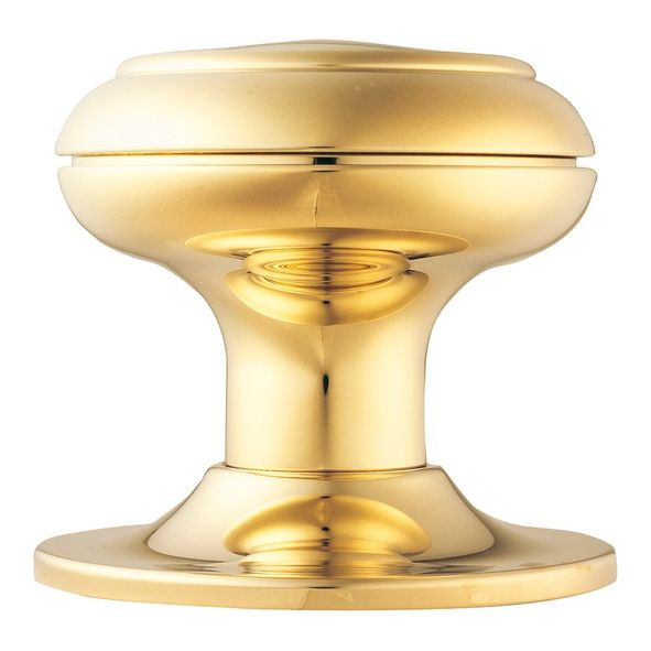 DL219PVD • 80mm Rose x 80mm Knob • PVD Brass • Carlisle Brass Round Centre Door Knob