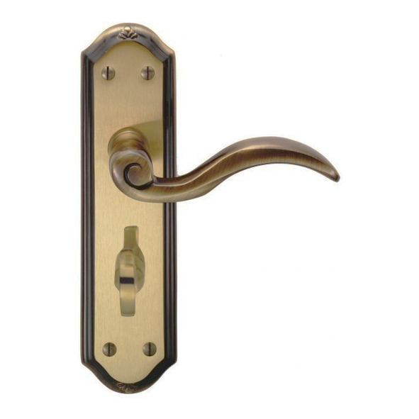 DL342FB  Bathroom [57mm]  Florentine Bronze  Carlisle Brass Wentworth Levers On Short Backplates