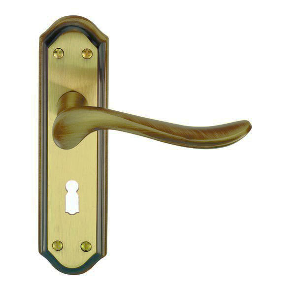 DL450FB • Standard Lock [57mm] • Florentine Bronze • Carlisle Brass Lytham Levers On Short Backplates