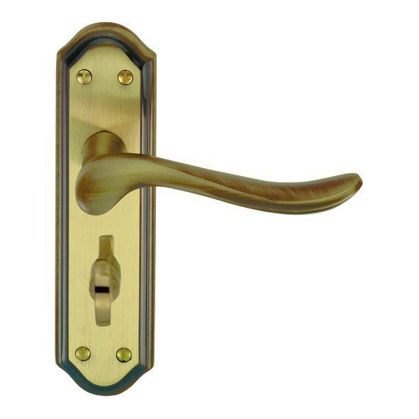 DL452FB • Bathroom [57mm] • Florentine Bronze • Carlisle Brass Lytham Levers On Short Backplates