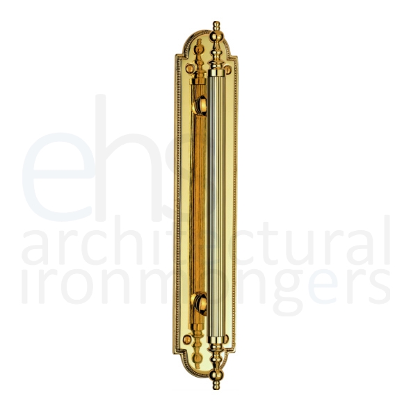 DL611 • 300 x 55mm • Polished Brass • Carlisle Brass Chesham Pull Handle On Backplate