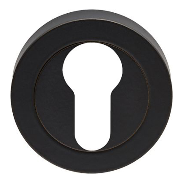 EUL001MB  Matt Black  Carlisle Brass Finishes Round Euro Cylinder Escutcheon