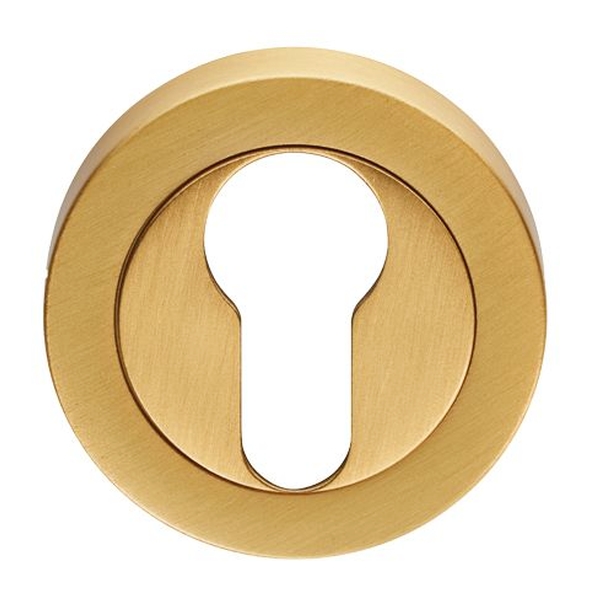 EUL001SB  Satin Brass  Carlisle Brass Finishes Round Euro Cylinder Escutcheon