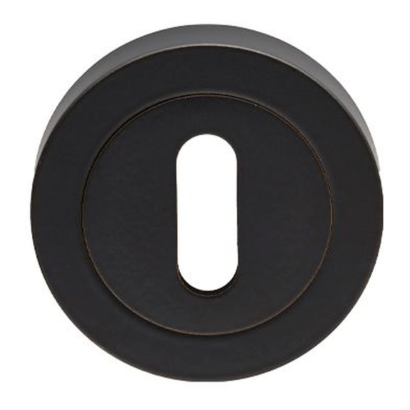 EUL002MB  Matt Black  Carlisle Brass Finishes Round Mortice Key Escutcheon