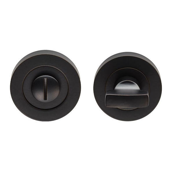 EUL004MB  Matt Black  Carlisle Brass Finishes Round Bathroom Turn With Release