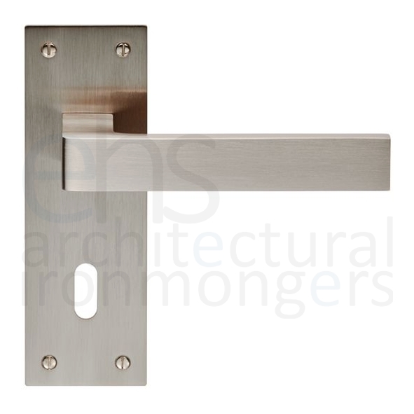 EUL011SN • Standard Lock [57mm] • Satin Nickel • Carlisle Brass Finishes Sasso Levers On Backplates