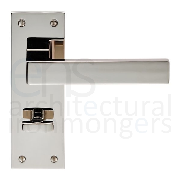 EUL013PN • Bathroom [57mm] • Polished Nickel • Carlisle Brass Finishes Sasso Levers On Backplates