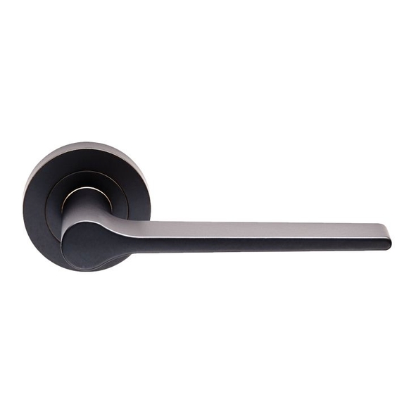 EUL020MB  Matt Black  Carlisle Brass Finishes Velino Levers On Round Roses