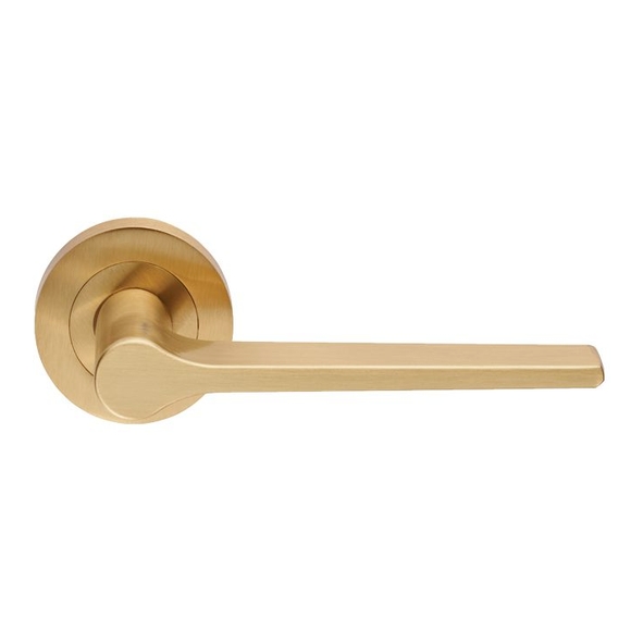 EUL020SB  Satin Brass  Carlisle Brass Finishes Velino Levers On Round Roses