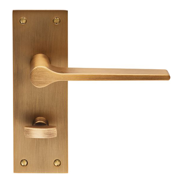 EUL023AB • Bathroom [57mm] • Antique Brass • Carlisle Brass Finishes Velino Levers On Backplates