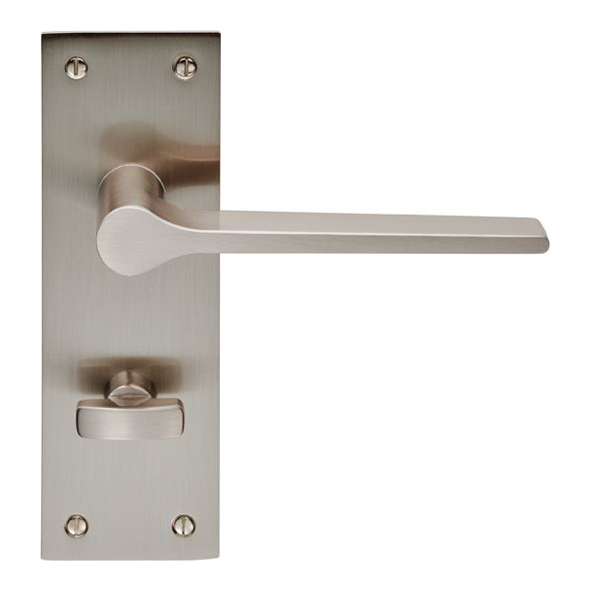 EUL023SN • Bathroom [57mm] • Satin Nickel • Carlisle Brass Finishes Velino Levers On Backplates