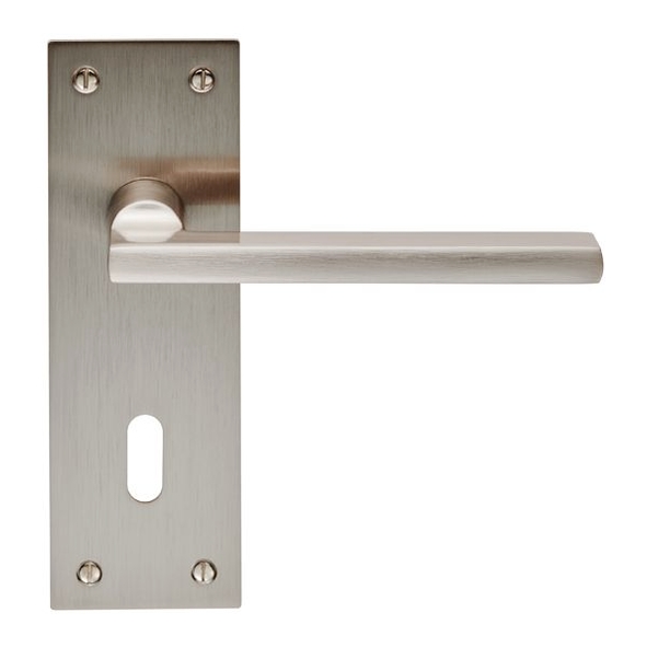 EUL031SN  Standard Lock [57mm]  Satin Nickel  Carlisle Brass Finishes Trentino Levers On Backplates