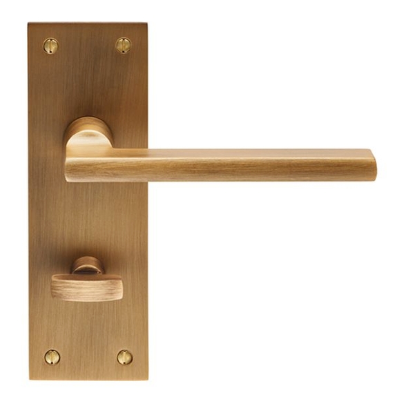 EUL033AB • Bathroom [57mm] • Antique Brass • Carlisle Brass Finishes Trentino Levers On Backplates