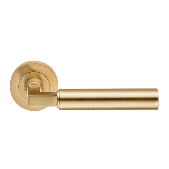 EUL040SB  Satin Brass  Carlisle Brass Finishes Amiata Levers On Round Roses