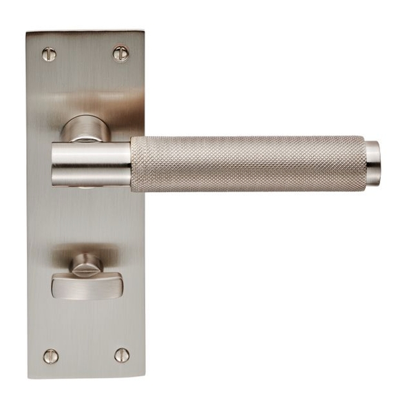 EUL053SN • Bathroom [57mm] • Satin Nickel • Carlisle Brass Finishes Varese Levers On Backplates