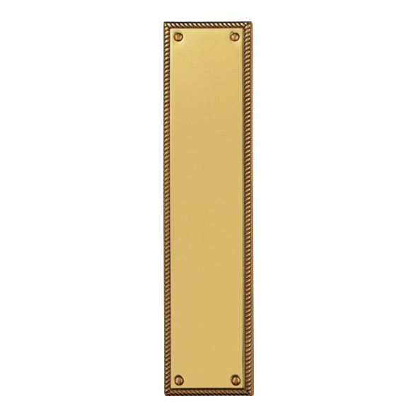 FG10  305 x 73mm  Polished Brass  Carlisle Brass Georgian Finger Plate