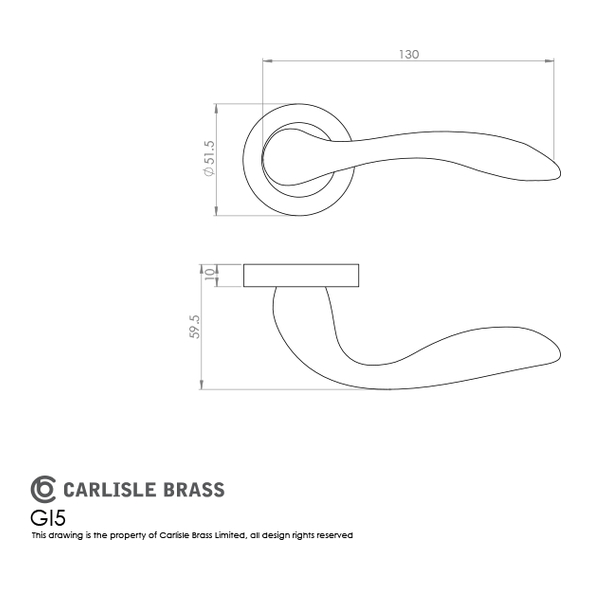 GI5SC • Satin Chrome • Carlisle Brass Giava Levers On Round Roses