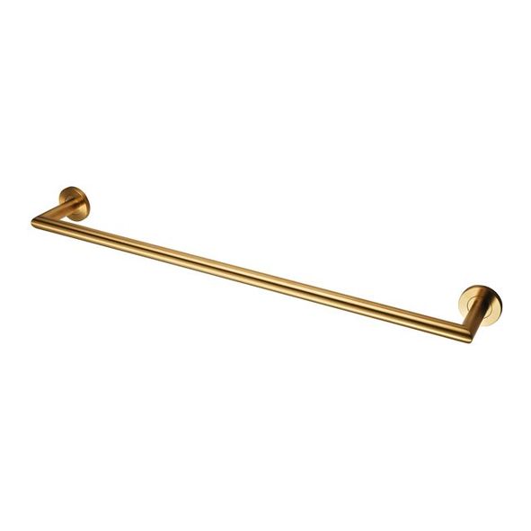 LX22SPVD  645mm  PVD Satin Brass  De Leau Single Towel Rail