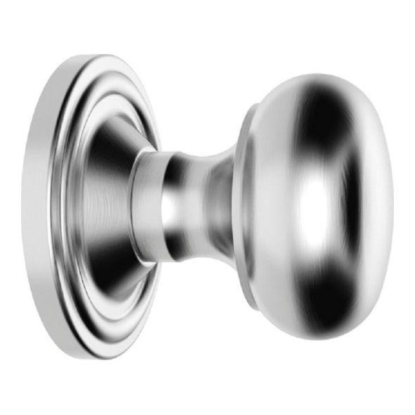 M35CSC  Satin Chrome  Carlisle Brass Mushroom M-Series Mortice Knob On Concealed Fix Round Rose