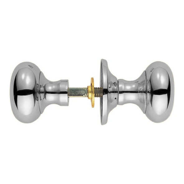 M35RSCP  Polished Chrome  Carlisle Brass Small Mushroom U-Series Rim Knobs On Round Roses