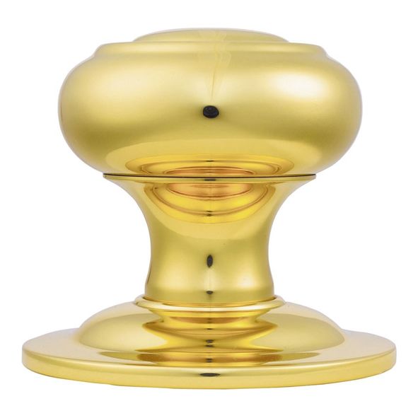 M51 • 86mm Rose x 70mm Knob • Polished Brass • Carlisle Brass Round Centre Door Knob