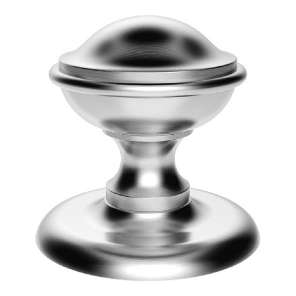 M60SC • 81mm Rose x 68mm Knob • Satin Chrome • Carlisle Brass Round Centre Door Knob