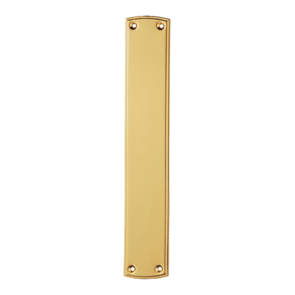 PF107  382 x 64mm  Polished Brass  Carlisle Brass Ornate Finger Plate